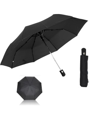 Venüs Shopping Tam Otomatik 8 Telli Siyah Şemsiye