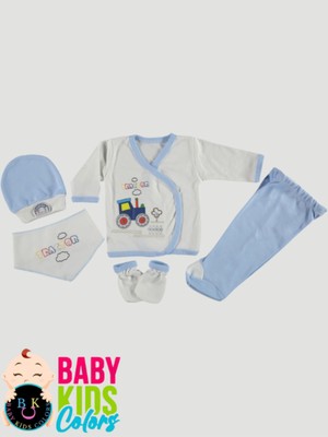 Baby Kids Colors Kutulu Arabalı Lüx Bebek Zıbın Seti Yenidoğan Hastane Çıkışı Bebek Giyim