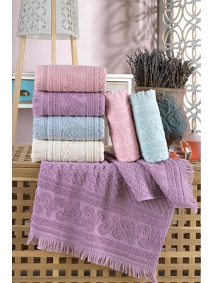 Mena Rise Tekstil Premium 6'lı 50X90 cm Antibakteriyel El & Yüz Havlu Seti |%100 Pamuk