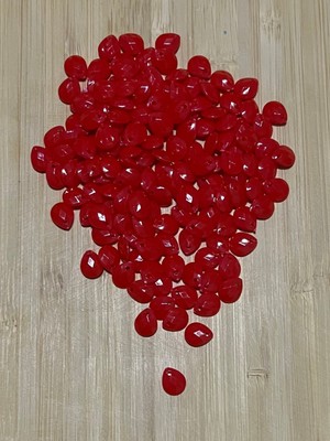 öztürk Narçiçeği Rengi Oya, Abiye, Takı, Örgü Plastik Gözyaşı Damla Boncuk. 25GR. Tahmini 195 Adet.