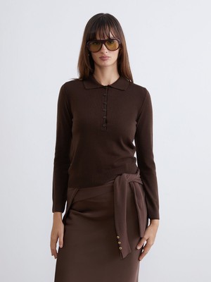 Lc Waikiki Yeni Sezon Polo Yaka Kadın Triko Kazak