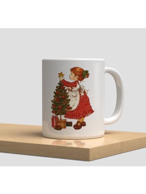 Beyaz Kupa Bardak A281 - Yeni Yıl Yılbaşı Hediye Arkadaşlık Dostluk Sevgi Aşk Çiçek Köpek