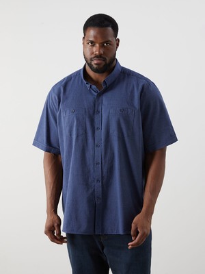 Lc Waikiki Yeni Sezon Büyük Beden Regular Fit Kısa Kollu Erkek Gömlek