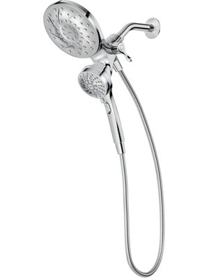 Mena Rise Engage Magnetix Krom 2.5 Gpm Elde Taşınabilir/yağmur Duş Başlığı Manyetik Yerleştirme Sistemine Sahip 2'si 1 Arada Kombo, El Spreyli Yağmur Duş Başlığı, 26009
