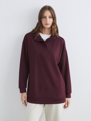 Lc Waikiki Yeni Sezon Dik Yaka Kadın Sweatshirt Tunik