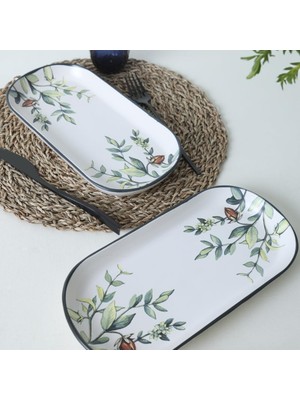 Mena Rise Çiçek Bahçesi Noyan Kayık Tabak 28 cm 2 Adet 18941