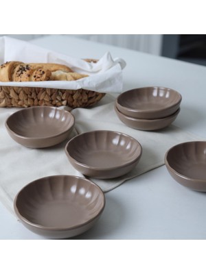 Mena Rise Mat Toprak Taupe Çerezlik/sosluk 12 cm 6 Adet 977