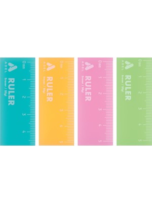 Mena Rise Cetvel Silgi, 36'lı Asorti