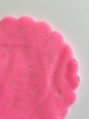 öztürk Pullu Tül 24CM Süsleme Hediyelik Tül 97 Adet. Pembe.