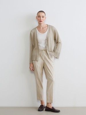 Lc Waikiki Yeni Sezon Beli Lastikli Havuç Kesim Kadın Pileli Pantolon