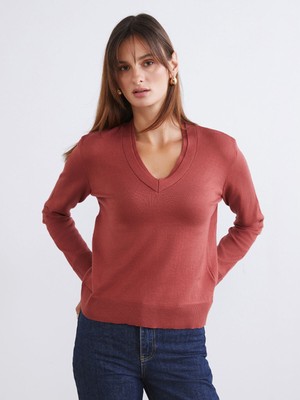 Lc Waikiki Yeni Sezon V Yaka Kadın Triko Kazak