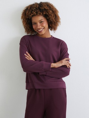 Lc Waikiki Yeni Sezon Bisiklet Yaka Oversize Kadın Sweatshirt