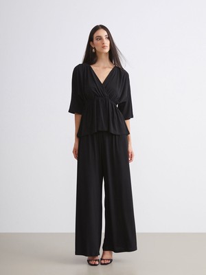 Lc Waikiki Yeni Sezon Beli Lastikli Geniş Paça Kadın Pantolon