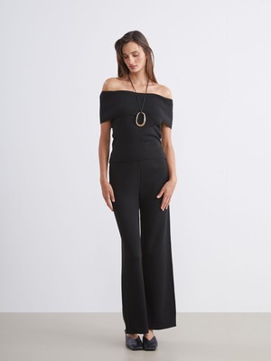 Lc Waikiki Yeni Sezon Beli Lastikli Kadın Triko Pantolon