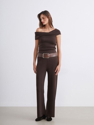 Lc Waikiki Yeni Sezon Beli Lastikli Kadın Triko Pantolon