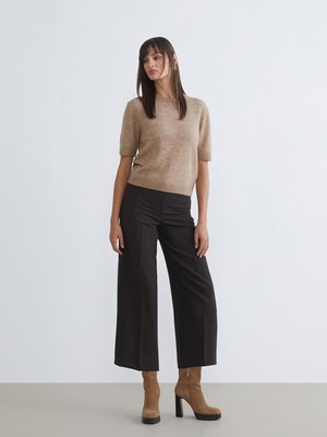 Lc Waikiki Yeni Sezon Beli Kemerli Geniş Paça Kadın Pileli Pantolon