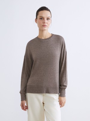 Lc Waikiki Yeni Sezon Bisiklet Yaka Oversize Kadın Sweatshirt