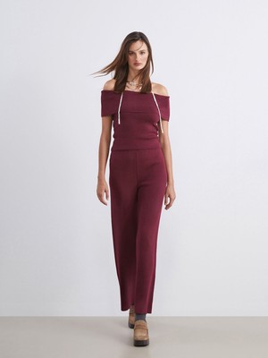 Lc Waikiki Yeni Sezon Beli Lastikli Kadın Triko Pantolon
