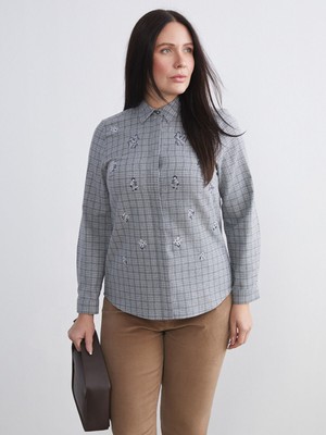 Lc Waikiki Yeni Sezon Büyük Beden Ekose Kadın Gömlek