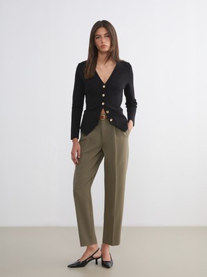 Lc Waikiki Yeni Sezon Beli Kemerli Havuç Kesim Kadın Pileli Pantolon