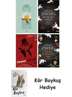 Alfa Yayınları Göl Saatleri + Bir Yüreğin Çöküşü + Hayvan Çiftliği + Amok Koşucusu + Kör Baykuş