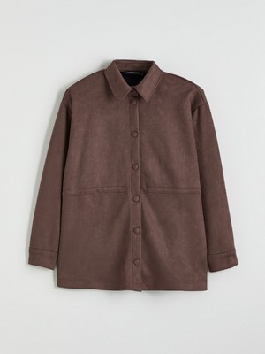 Lc Waikiki Yeni Sezon Kadın Süet Görünümlü Gömlek Ceket