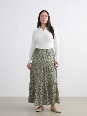 Lc Waikiki Yeni Sezon Beli Lastikli Desenli Katkat Etek