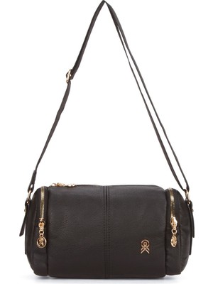 Newish Kadın Deri Uzun Askılı El ve Omuz Çantası – Siyah – NEW369