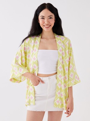 Lc Waikiki Yeni Sezon Şal Yaka Desenli Oversize Kadın Kimono