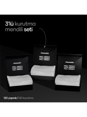 chamashir 3'lü Set Çamaşır Kurutma Mendili - 120 Yaprak / 120 Kurutma