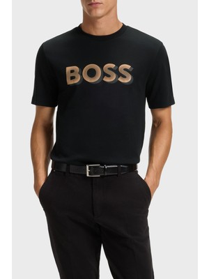 Boss Pamuklu Regular Fit Bisiklet Yaka Logolu T Shirt Erkek T Shirt 50551902 001