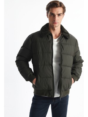 Lc Waikiki Yeni Sezon Standart Kalıp Gömlek Yaka Erkek Deri Görünümlü Mont