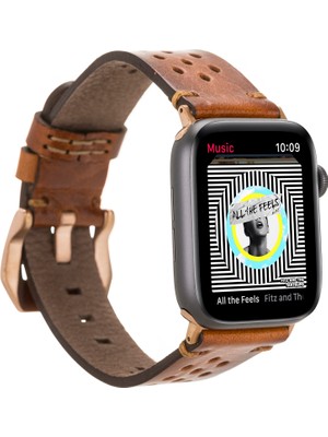 AbbasShop Apple Watch Uyumlu Deri Kordon Vigo 42-44-45MM RST2EF