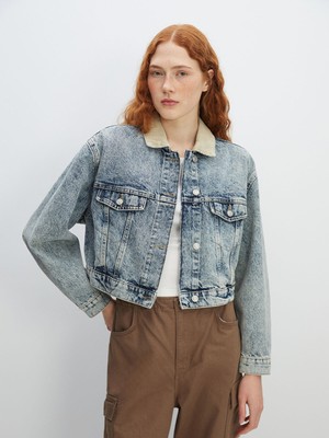 Lc Waikiki Yeni Sezon Gömlek Yaka Kadın Jean Ceket