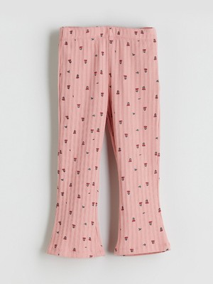 Lc Waikiki Yeni Sezon Çiçekli Ispanyol Paça Kız Çocuk Tayt  Pantolon