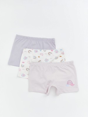 Lc Waikiki Yeni Sezon Baskılı Kız Çocuk Boxer 3'lü