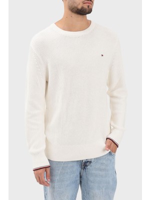 Tommy Hilfiger Pamuklu Regular Fit Logolu Bisiklet Yaka  Kazak Erkek Kazak MW0MW41516 Z00