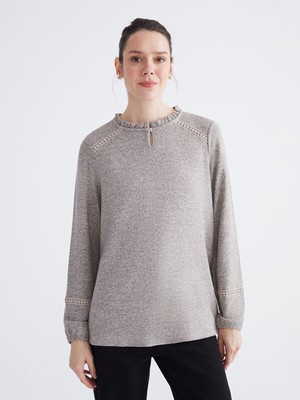 Lc Waikiki Yeni Sezon Fırfırlı Bisiklet Yaka Bluz