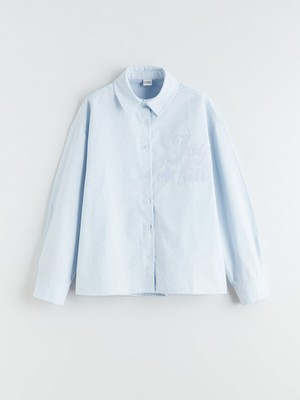 Lc Waikiki Yeni Sezon Nakışlı Kız Çocuk Gömlek