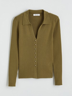 Lc Waikiki Yeni Sezon Polo Yaka Kadın Triko Hırka