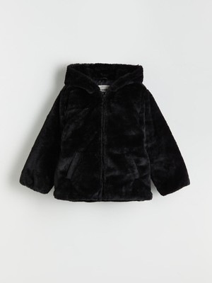 Lc Waikiki Yeni Sezon Kapüşonlu Kız Çocuk Pelüş Mont