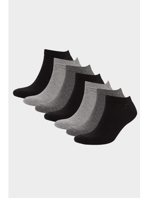 DeFacto Erkek 7'li Pamuklu Patik Çorap F2151AXNS