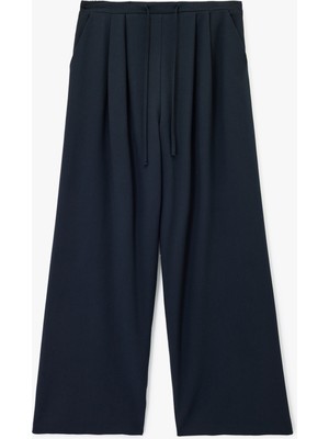 Koton Beli Bağlamalı Cepli Geniş Paça Kumaş Baggy Pantolon