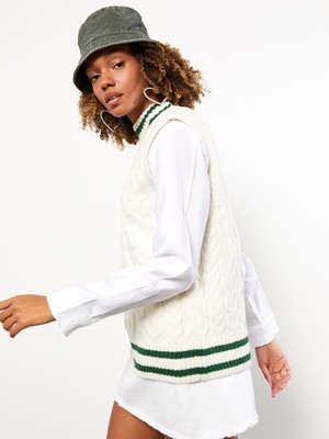 Lc Waikiki Yeni Sezon Yarım Balıkçı Yaka Desenli Kadın Triko Süveter