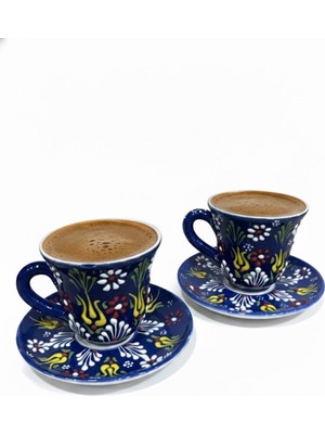 Blk Bakır 2'li Desenli Fincan Takımı
