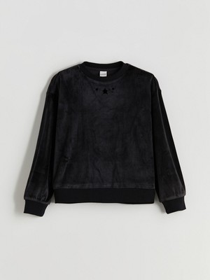 Lc Waikiki Yeni Sezon Bisiklet Yaka Kadife Kız Çocuk Sweatshirt