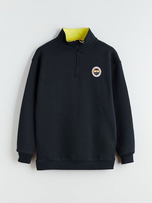 Lc Waikiki Yeni Sezon Dik Yaka Fenerbahçe Baskılı Erkek Çocuk Sweatshirt