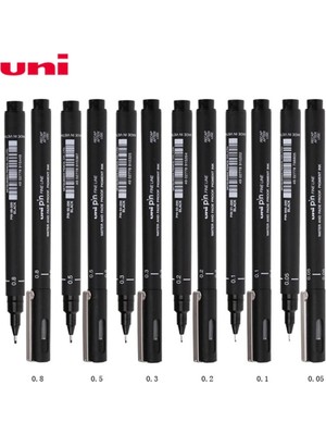 Uni-Ball Uni Ball Pin 0.2-0,8-0,1 Teknik Çizim Kalemi Siyah