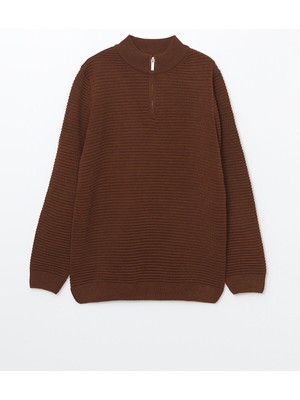 Lc Waikiki Yeni Sezon Dik Yaka Basic Uzun Kollu Erkek Çocuk Triko Kazak