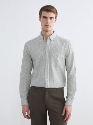 Lc Waikiki Yeni Sezon Regular Fit Uzun Kollu Çizgili Erkek Gömlek